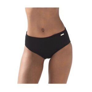 Lascana Women's Mid Rise Bikini Swimsuit Bottom Black 10 NWT